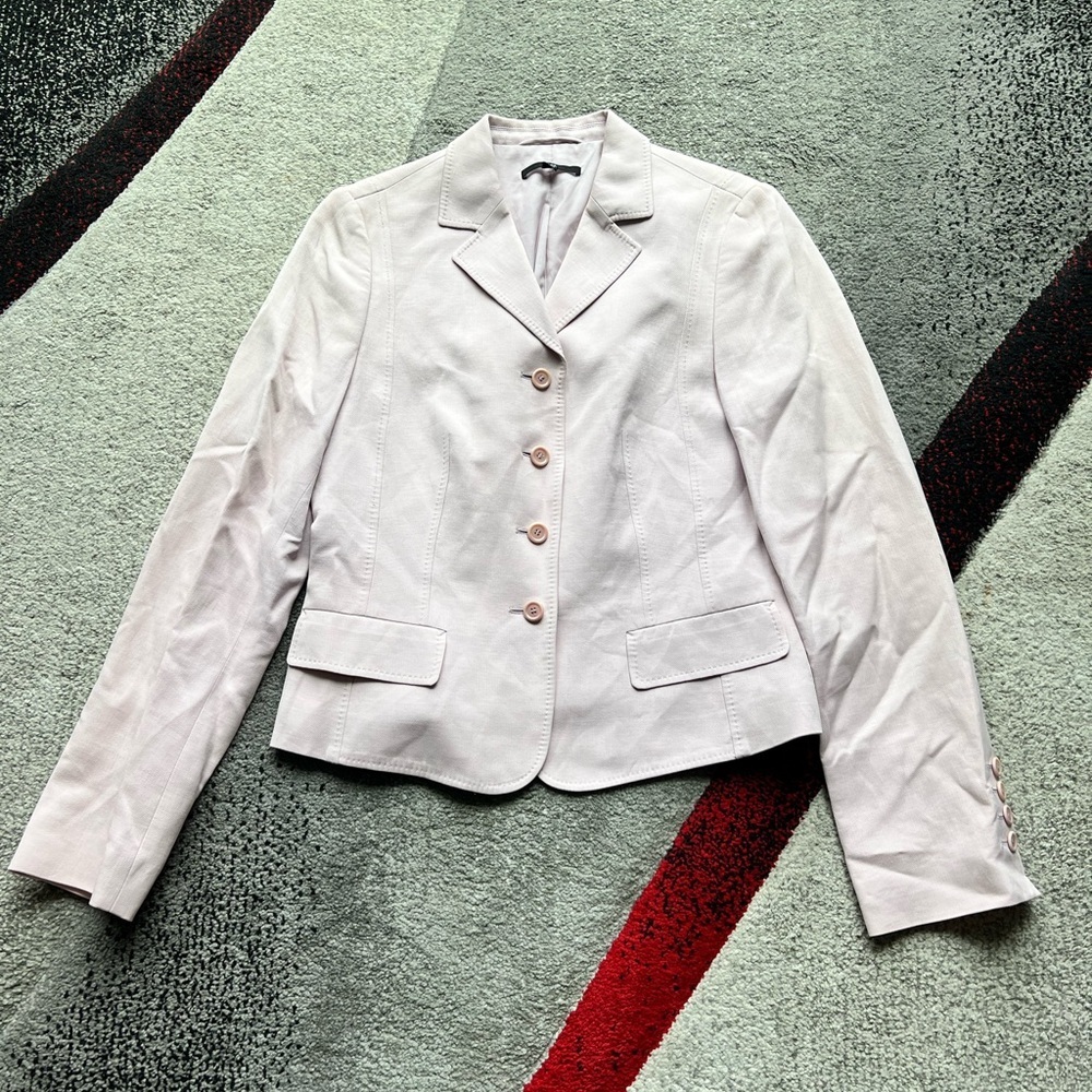 Boss Hugo Boss Soft Pink Linen Blend Y2k Blazer